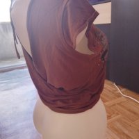 Блузка в кафяв цвят, снимка 7 - Тениски - 41360845