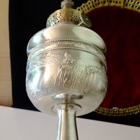 Газена лампа Кosmos Вrenner с картина Лорелай,калай. , снимка 5 - Антикварни и старинни предмети - 40951161