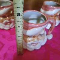 Красиви чаши с лика на Дядо Коледа-розово+бяло-200мл. Внос от Германия. , снимка 8 - Чаши - 35767379
