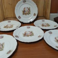 Полски порцелан чинии плитки за основно, снимка 1 - Антикварни и старинни предмети - 35927516