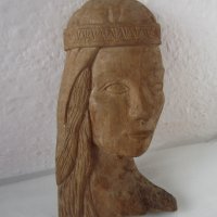 Дърворезба жена глава пано, снимка 10 - Статуетки - 39490484