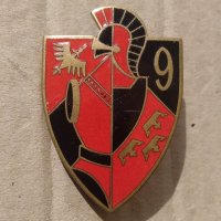 Полков знак на 9-ти инженерен полк Франция. 60ти год. марк. емайл., снимка 2 - Антикварни и старинни предмети - 41366962