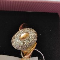 Златен пръстен с камъни 6.24грама , снимка 4 - Пръстени - 42262654