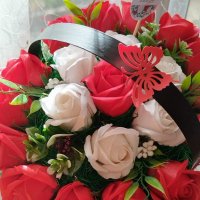 Кошници със 21 сапунени рози, снимка 10 - Подаръци за жени - 39594755
