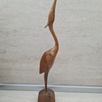 Дървена птица - дърворезба, снимка 1 - Статуетки - 38916233