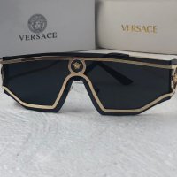 Versace 2023 дамски мъжки слънчеви очила маска черни кафяви прочрачни, снимка 6 - Слънчеви и диоптрични очила - 39842328