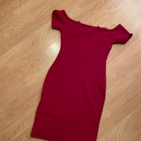 Секси червена рокля с паднали рамене , снимка 6 - Рокли - 40236868