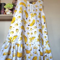 Разкроена рокля портокали и банани, снимка 2 - Рокли - 41717084