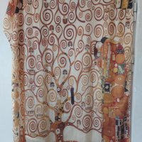 Нов шал естествена коприна - Густав Климт, снимка 2 - Шалове - 42494004