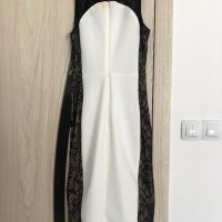 Бяло- черна рокля по тялото, снимка 3 - Рокли - 40191195