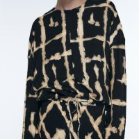 НАМАЛЕНА - ZARA нова блузка 100 % вискоза, снимка 2 - Блузи с дълъг ръкав и пуловери - 41736913