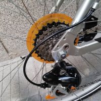 Алуминиев велосипед 28 цола 21 скорости shimano преден амортисьор много запазено технически ок , снимка 7 - Велосипеди - 41638751