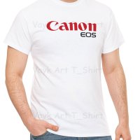 Тениска с декоративен печат - Canon EOS, снимка 1 - Тениски - 44164761