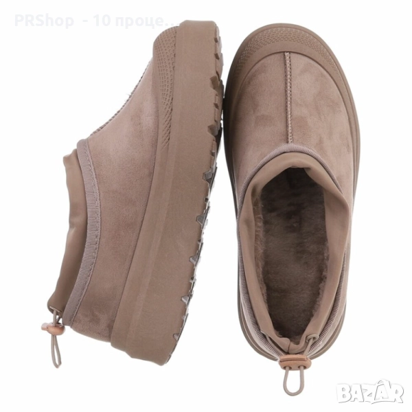 Дамски топли боти, БЕЖОВ/КАФЯВ/ЧЕРЕН, снимка 1
