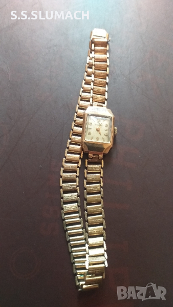   Златен дамски часовник, снимка 1