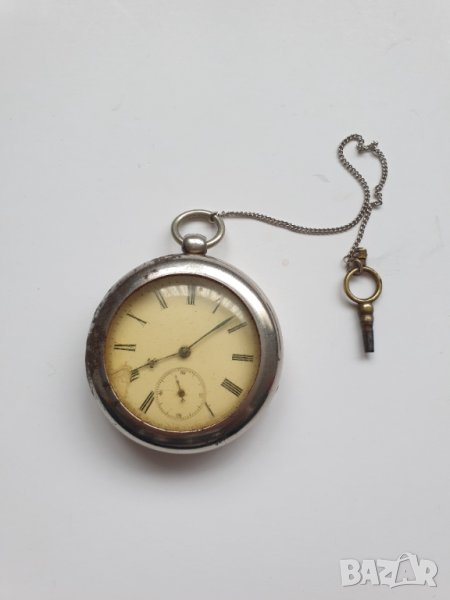 Сребърен джобен часовник, снимка 1
