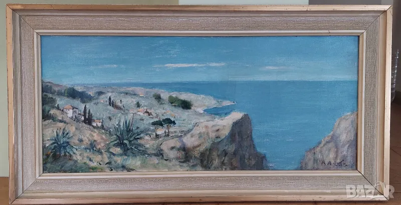 Картина Вили Алеков платно с рамка 82х42.5см, снимка 1