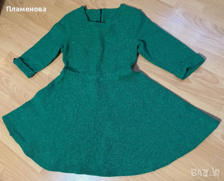 Дамска рокля фино плетиво с блясък - S/M , снимка 1