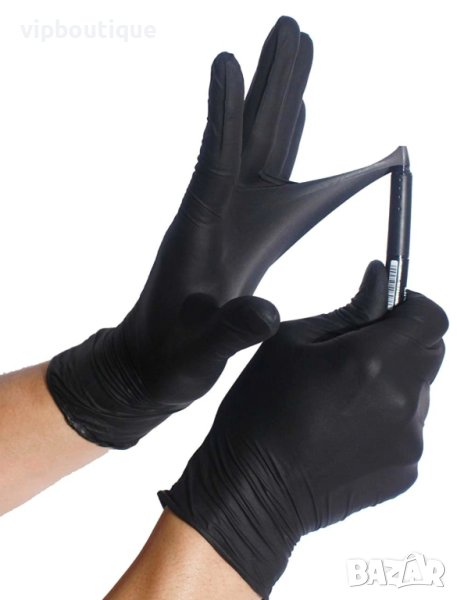 Автосервизи - Черни нитрилни ръкавици нитрил, снимка 1