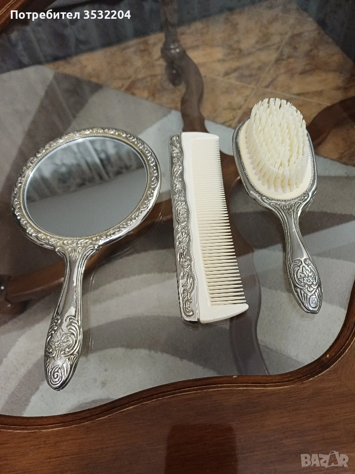 Посребрен комплект за коса, снимка 1