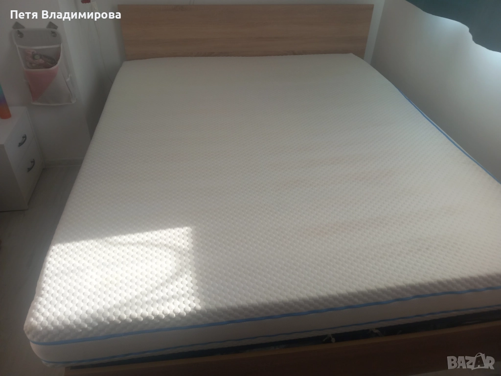 Двулицев матрак пяна 160x200 + подматрачна рамка, снимка 1