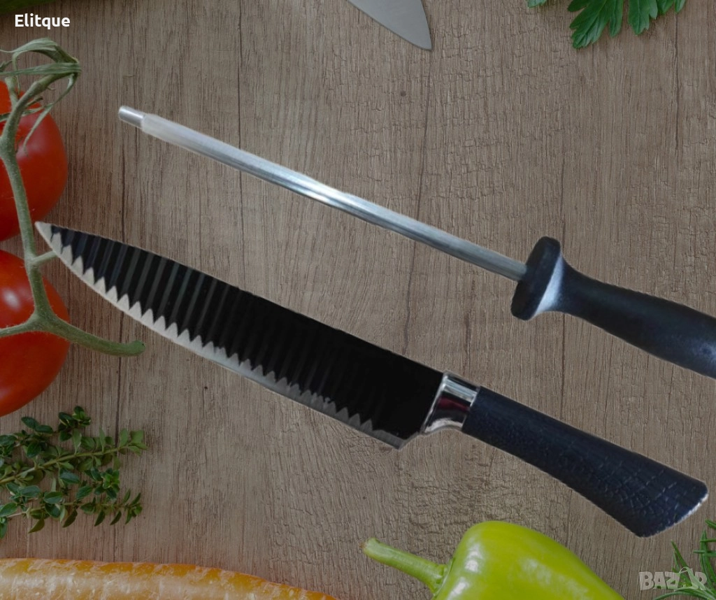 Професионална издръжливост: Комплект кулинарен помощник с точило, снимка 1