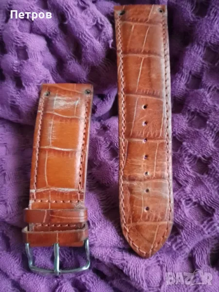 верижка за часовник 26 мм естествена кожа, снимка 1