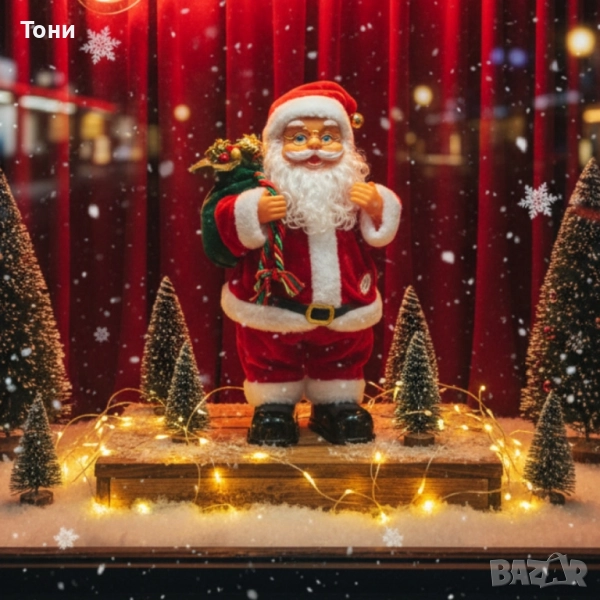 Танцуващ Дядо Коледа с музика и светлини – празнично настроение у дома, снимка 1