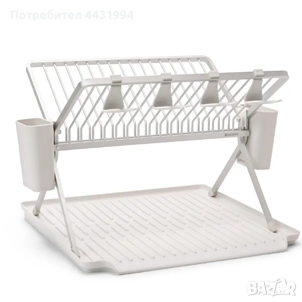 Сгъваем сушилник за съдове Brabantia, Light Grey, снимка 1