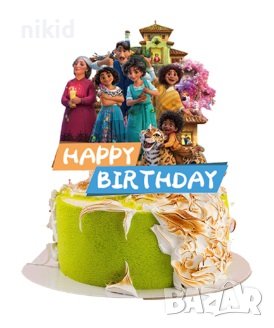 Енканто Encanto Happy Birthday картонен топер украса за торта декор парти рожден ден, снимка 1