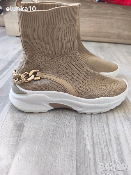 дамски плетени боти,тип чорап, снимка 1