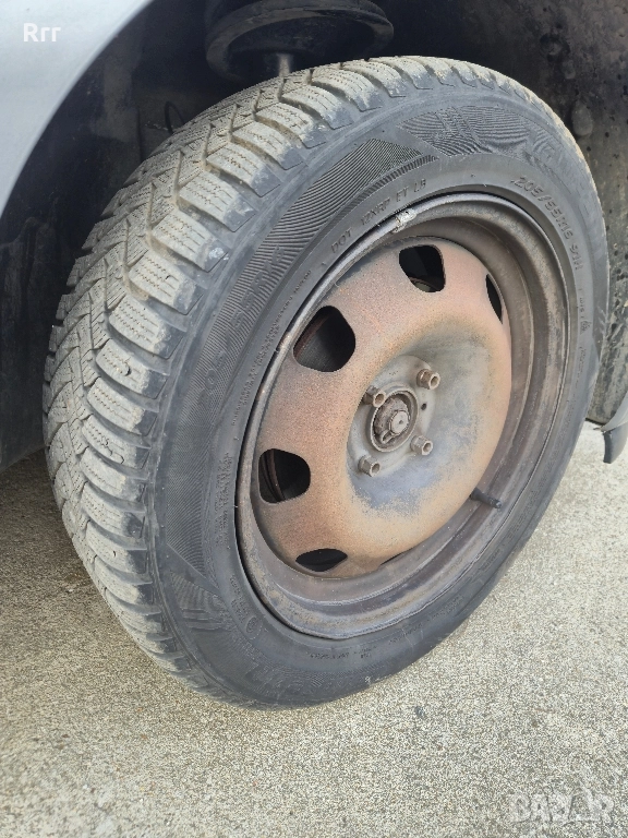 Джанти с зимни гуми 16 4х108 205 55 16, снимка 1