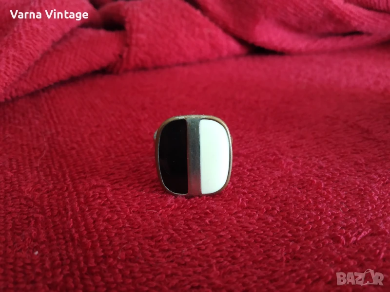 Дамски винтидж пръстен. емайл., снимка 1