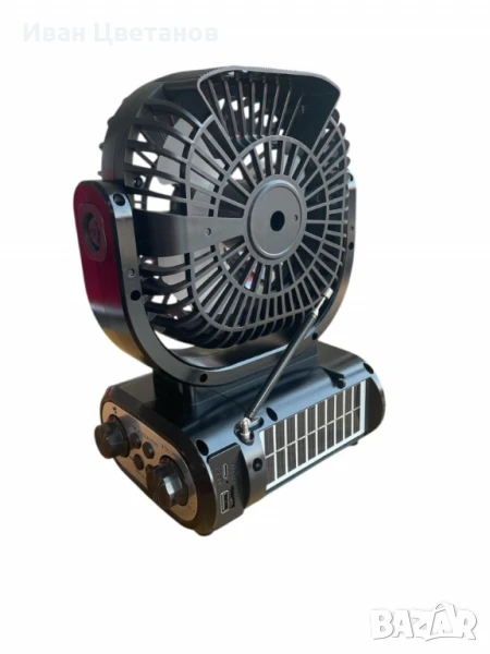 Соларно радио-вентилатор, GOLON RX-F75BTS, снимка 1