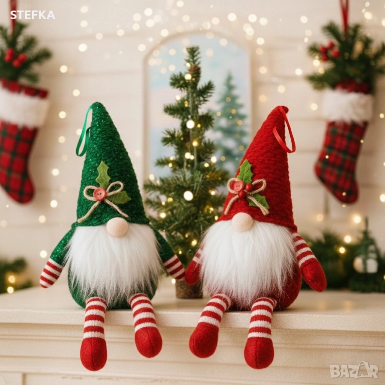 Коледна играчка джудже – Перфектна украса за елха и дом  Ако искате джуджета да украсят вашия дом - , снимка 1