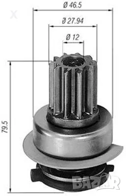 1.01.0900.0 ZEN БЕНДИКС СТАРТЕР 1.6, 2.0, VW Passat B2 / VW Passat B3/B4, 1985 - 1997 , снимка 1