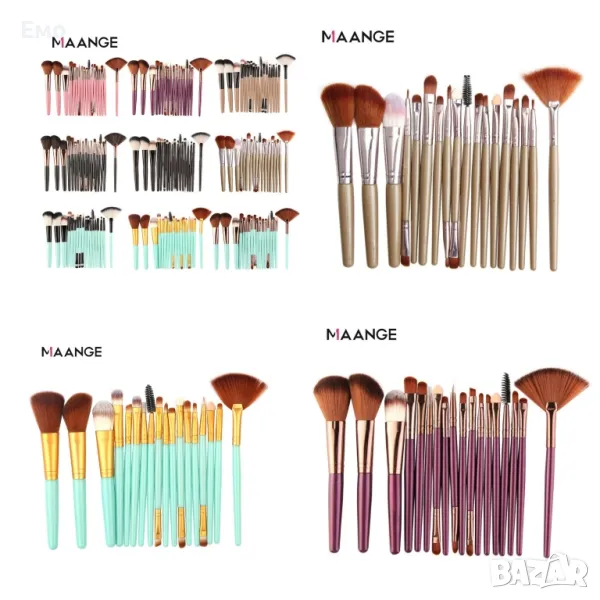 Комплект от 18 Професионални четки за грим., снимка 1