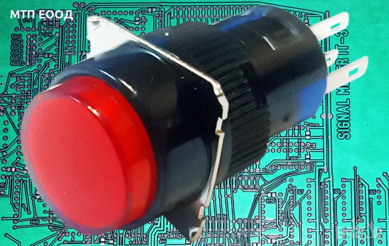 Бутон светещ, led, импулсен, задържащ, ключ, снимка 1