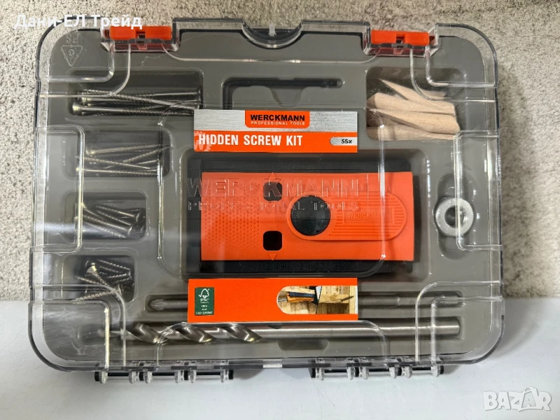 Дърводелски комплект за скрито захращане с винт Werckmann, снимка 1
