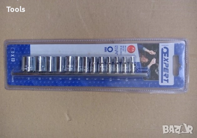 expert by facom 13 броя 1/4 къси 6 стени качествени камъни вложки, снимка 1