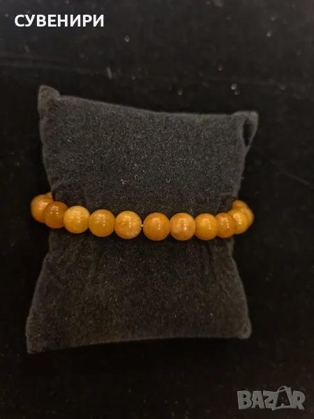 Гривна от естествен жълт нефрит, снимка 1