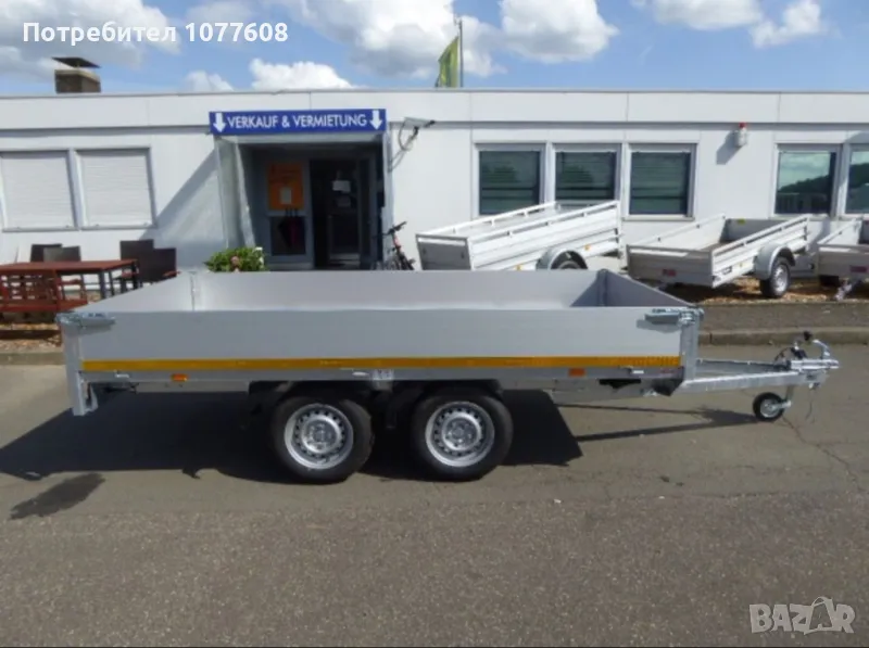 Двуосно Автомобилно ремарке Eduard с общо допустима максимална маса до 750кг , снимка 1