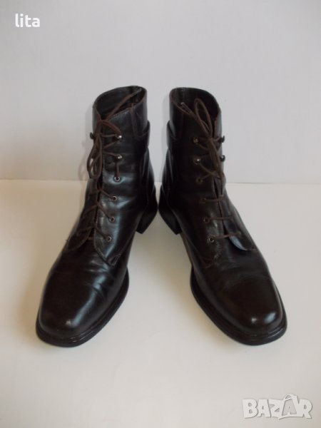 Кожени боти (тъмно-кафяви) № 38, снимка 1