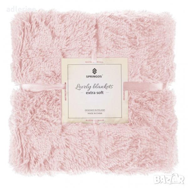 Мека завивка, меко одеяло, 200х220 см, светло розово, снимка 1