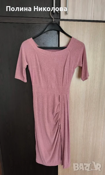 Рокля в розов цвят, снимка 1