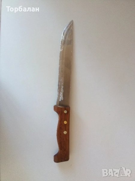 Кухненски нож с дървени чирени , снимка 1