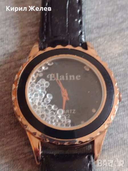 Дамски кварцов часовник ELAINE много елегантен с кожена каишка - 76841, снимка 1