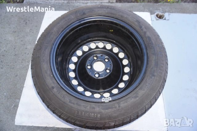 Оригинална Резервна Джанта за Mercedes W210 71/2x16H2/ET41 /Гума Pirelli P6000 215/55/16/3мм Грайфер, снимка 4 - Гуми и джанти - 51953919