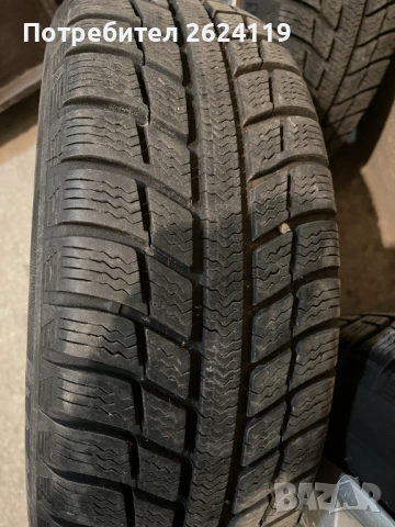 Продавам железни джанти с зимни гуми Michelin Alpin 185/60/15 , 5х100, снимка 4 - Гуми и джанти - 53108181