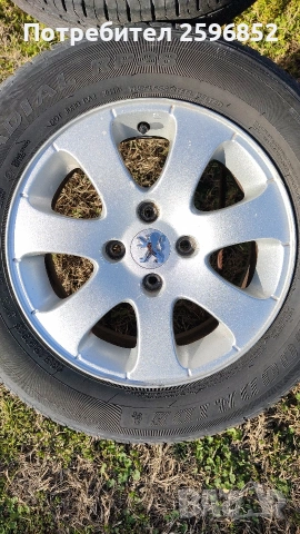 Джанти с гуми 15" от Пежо 307, снимка 14 - Гуми и джанти - 53830226